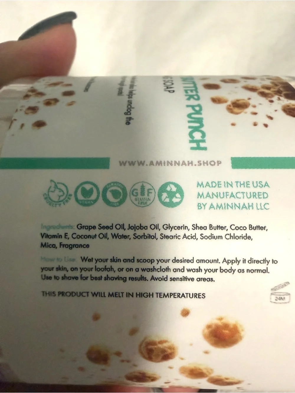 Aminnah/Dillpicky Collab “Reese Peanut Butter Punch” Whipped Foaming Soap!